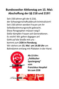 Aufruf 15. Mai